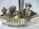 Silver.  Treasure Ship - Shaped Box.  430g/ 15.  15oz.  Japanese Antique. Other Antique Sterling Silver photo 5