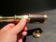 Vintage Antique Style Solid Brass & Leather Traveling Pocket Telescope Telescopes photo 5