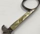 Antique Victorian Numax Celluloid Mother Of Pearl Look Flat Sewing Scissors Rare Tools, Scissors & Measures photo 2