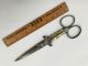 Antique Victorian Numax Celluloid Mother Of Pearl Look Flat Sewing Scissors Rare Tools, Scissors & Measures photo 5