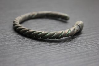 Ancient Roman Bronze Twisted Style Bracelet,  5 photo