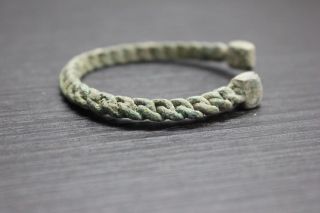 Ancient Roman Bronze Twisted Style Bracelet,  7 photo