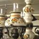 Vintage Wrought Iron Chandelier With Ceramic Shades European Bought In Spain Chandeliers, Fixtures, Sconces photo 1