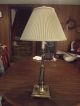 Stiffel Brass Table Lamp 1281 Unusual Rare Model W/original Shade Lamps photo 3