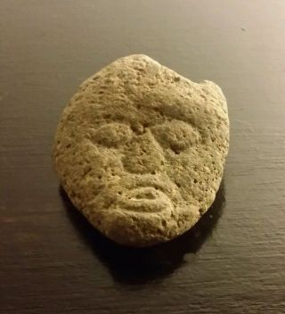 Pre Columbian Stone Face Zemi Caribbean photo