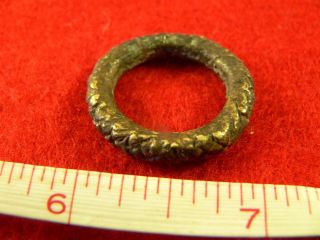1700 ' S Bronze Fur Trade Ring Huron Culture Michigan photo