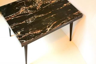 Vtg Mid Century Modern Atomic Coffee Occasional Table Formica 60 ' S Tapered Legs photo