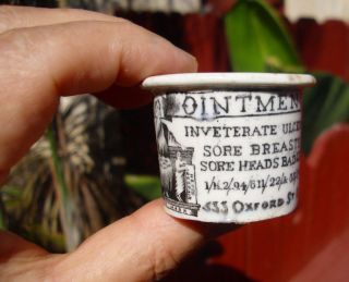 Antique,  Pharmacy,  Transfer - Advertised Ca 1890 Holloways Quack Cure - All Pot Jar photo