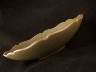 Antique Chinese Green Glaze Porcelain Fish/lotus Relief Bowl photo