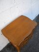 French Cherry Serpentine Nightstand / End Table 6475 Post-1950 photo 9