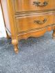 French Cherry Serpentine Nightstand / End Table 6475 Post-1950 photo 10