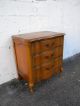 French Cherry Serpentine Nightstand / End Table 6475 Post-1950 photo 1