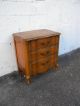 French Cherry Serpentine Nightstand / End Table 6475 Post-1950 photo 3