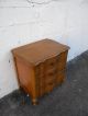 French Cherry Serpentine Nightstand / End Table 6475 Post-1950 photo 8