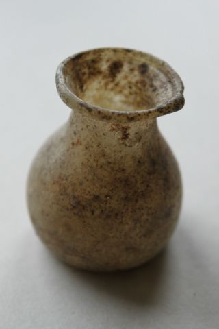 Ancient Roman Glass Flask 2/3rd Century Ad photo