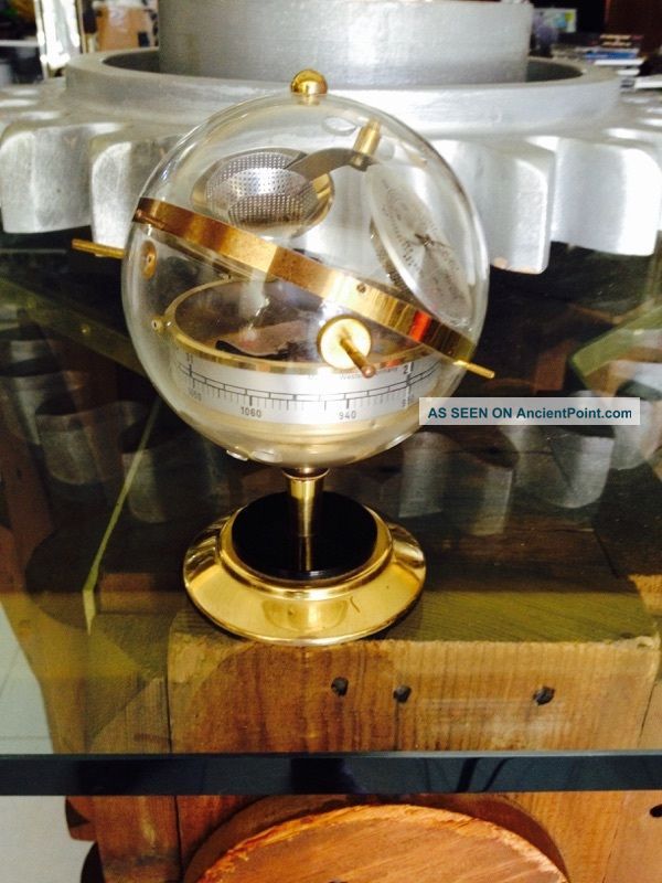 Vtg.  Sputnik Weather Station Barometer Satellite Thermometer Hygrometer 50s 60s Barometers photo