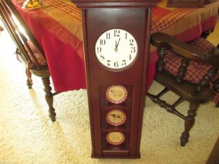 Tall Primitive Quartz Clock - Three Shelves photo