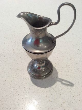 Stunning Antique Vintage Style Silver Plated Jug & Cup 2 In 1 Piece photo