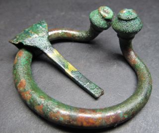 Ancient Viking Bronze Fibula.  (d1). photo