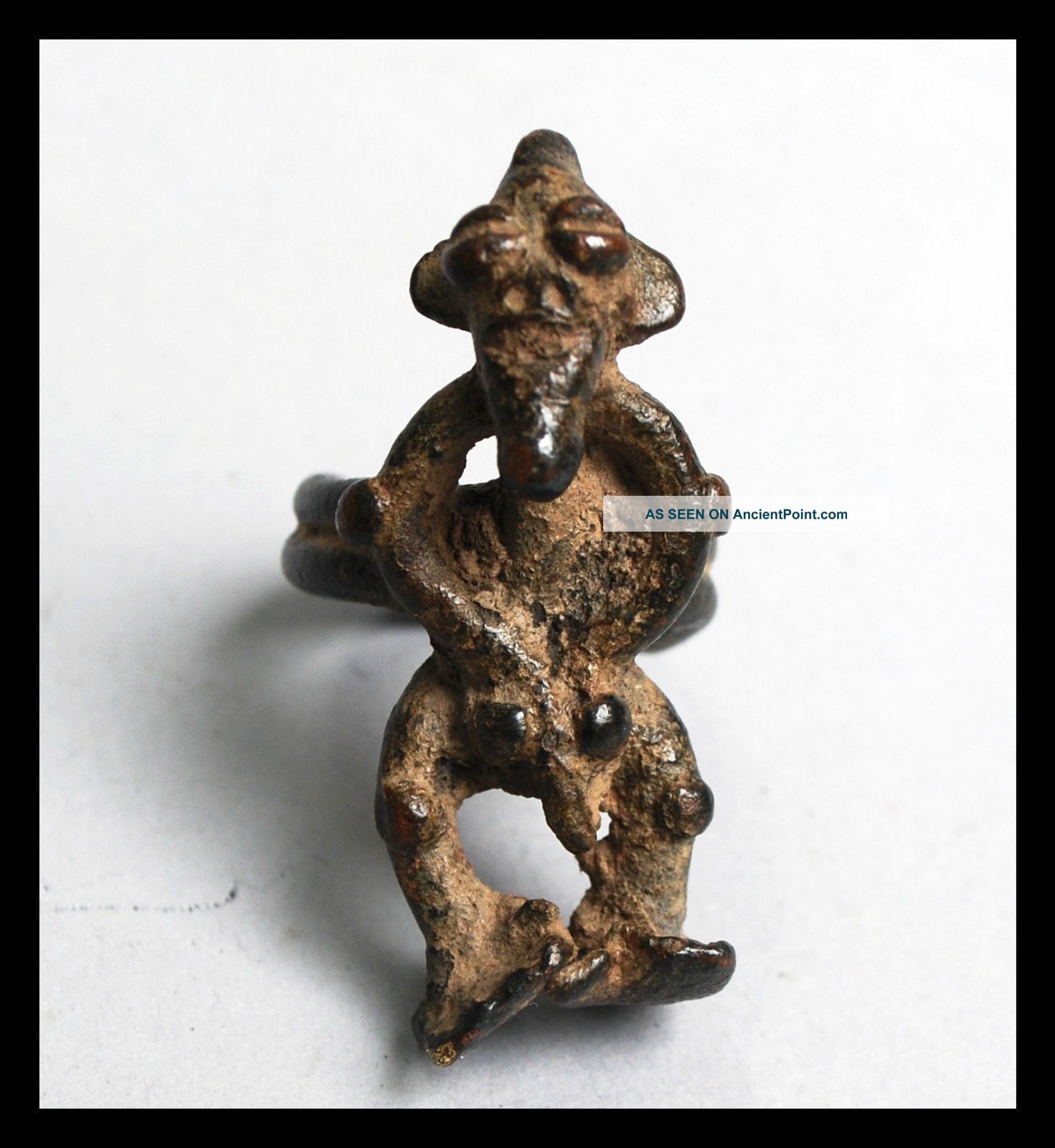 A 18 - 19thc Figurative Senufo Ring From Burkina Faso Other African Antiques photo