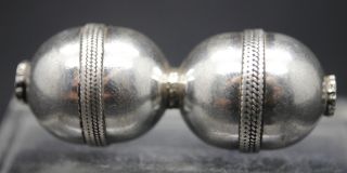 Lovely Post Medieval Islamic Double Silver Bead photo