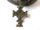 18th C.  Post Byzantine Triple Chaned Orthodox Censer Lampada W/4 Crosses Byzantine photo 11