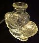 2 Vintage Art Deco Style Vanity Perfume Bottles Fan Shaped Stopper Clear Glass Perfume Bottles photo 5