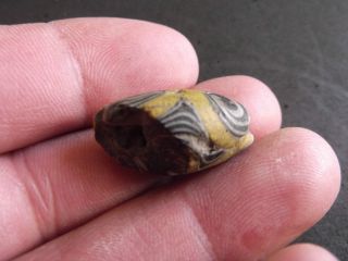 Ancient Celtic Glass Bead Pendant 1st Century B C photo