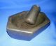Antique Old Collectible Hand Carved Indian Real Touchstone Stone Mortar Pestle India photo 4