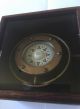 Solid Brass Collectable Gimble Ship Compass With Wood Glass Top Box (co 527) Compasses photo 1