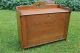 Arts And Crafts Oak Table Top Writing Cabinet Letters Box Fall Front Boxes photo 1