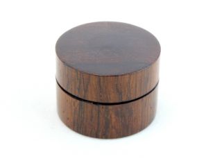 A Small Vintage Rosewood & Glass Pill Or Ointment Box.  Smart.  Danish? Quality. photo