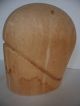 Vintage Millinery Wooden Head Hat Form Mannequin Wig Stand 22 1/2 
