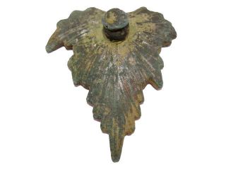 Choice Roman Bronze Wine Vessel Fragment,  Grape Leaf Shape photo