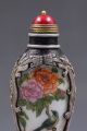 Exquisite Old Beijing Glazed Hand - Painting Carved Snuff Bottle Snuff Bottles photo 1