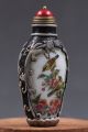 Exquisite Old Beijing Glazed Hand - Painting Carved Snuff Bottle Snuff Bottles photo 5