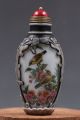 Exquisite Old Beijing Glazed Hand - Painting Carved Snuff Bottle Snuff Bottles photo 6