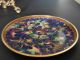 Rare Robert Kuo Japanese Cloisonne Enamel Butterfly Floral Plate Signed Plates photo 4