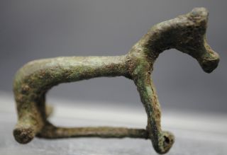 Rare Ancient Roman Bronze Zoomporphic Horse Fibula Brooch photo