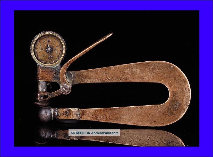 Antique Gauge For Measuring Thickness In Materials.  Paris,  19th Century Other Mercantile Antiques photo