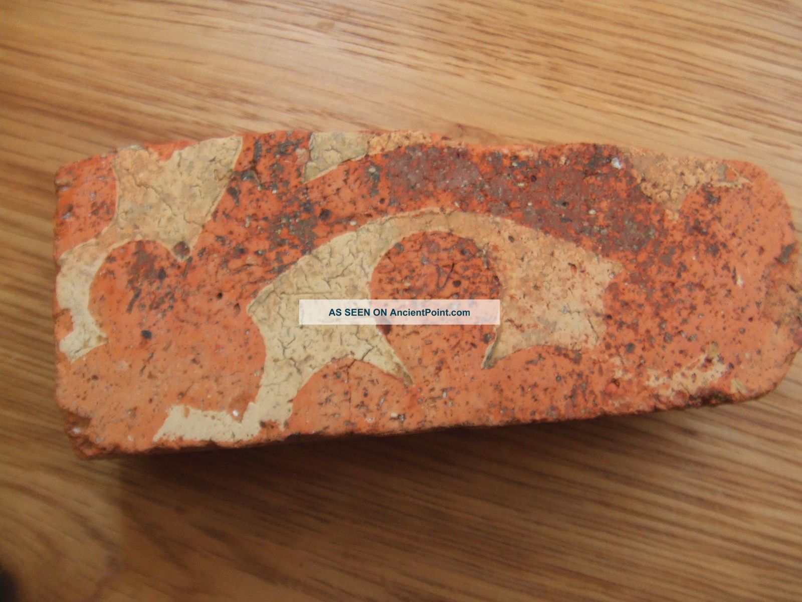 Medieval Britain.  Glazed Stoneware Tile Fragment.  Rare.  12th/13th Century British photo