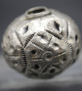 Post Medieval Islamic Silver Bead 17th - 18th C. photo