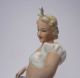 Vintage Art Deco Porcelain Exotic Dancer Swirling Skirt Figurine Schaubach Kunst Figurines photo 1