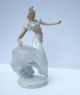 Vintage Art Deco Porcelain Exotic Dancer Swirling Skirt Figurine Schaubach Kunst Figurines photo 2