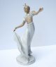 Vintage Art Deco Porcelain Exotic Dancer Swirling Skirt Figurine Schaubach Kunst Figurines photo 4