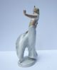 Vintage Art Deco Porcelain Exotic Dancer Swirling Skirt Figurine Schaubach Kunst Figurines photo 6