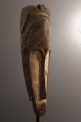Gabon: Large - Old And Tribal African - Mask From The Fang. photo