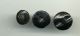 Antique Black Glass Pictorial Buttons Lustered Dog Horseshoe Basket Of Flowers Buttons photo 1