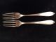 Tiffany & Co Faneuil Or Queen Anne Sterling Silver Dinner Forks With Etched Edge Flatware & Silverware photo 1