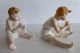 German Art Noveau Porcelain Figurines Boys Playing Flute By Karl Ens Dresden Figurines photo 4
